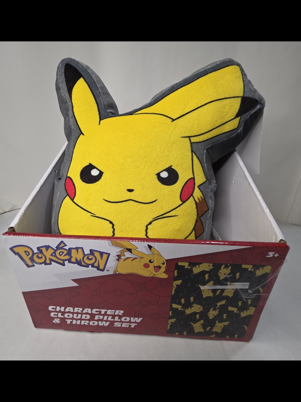 Pokémon Pikachu Character Cloud Pillow - Yellow & Gray